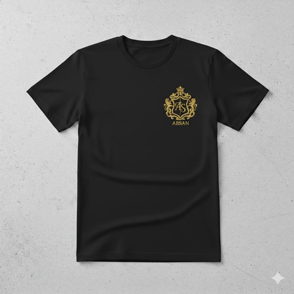 Core Solid Regular Fit T-Shirt with Big Logo