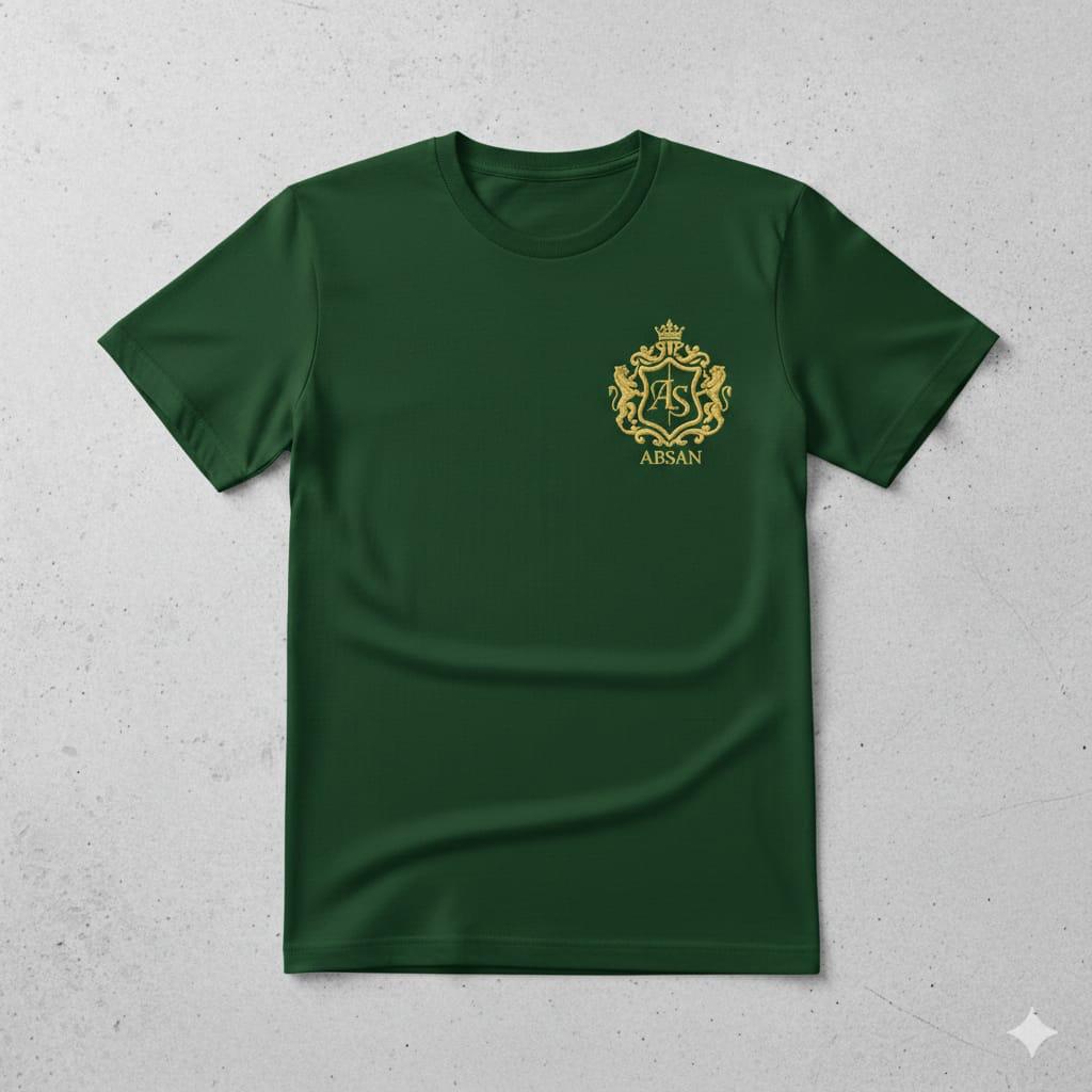 Core Solid Regular Fit T-Shirt with Big Logo