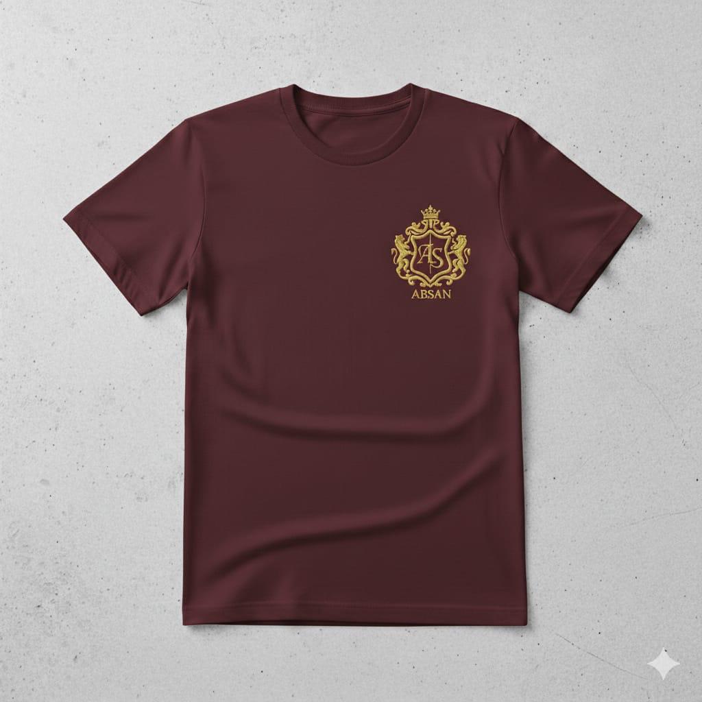 Core Solid Regular Fit T-Shirt with Big Logo