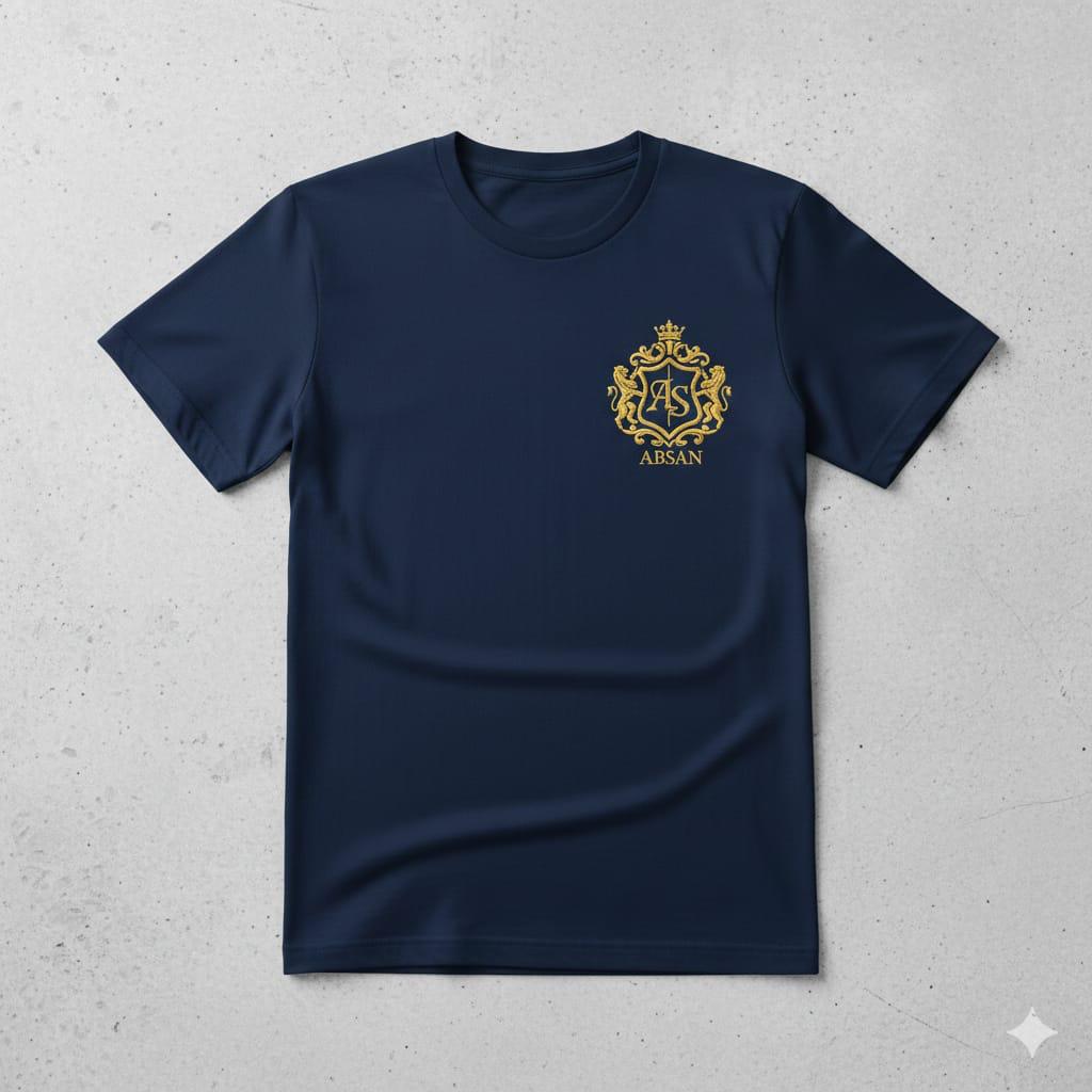 Core Solid Regular Fit T-Shirt with Big Logo