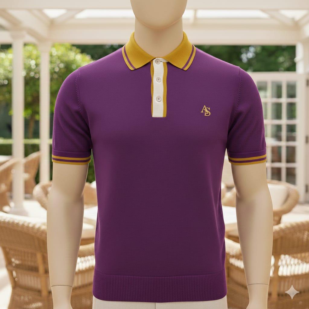 100% Cotton Flat Knit Embroidered Polo T-Shirt