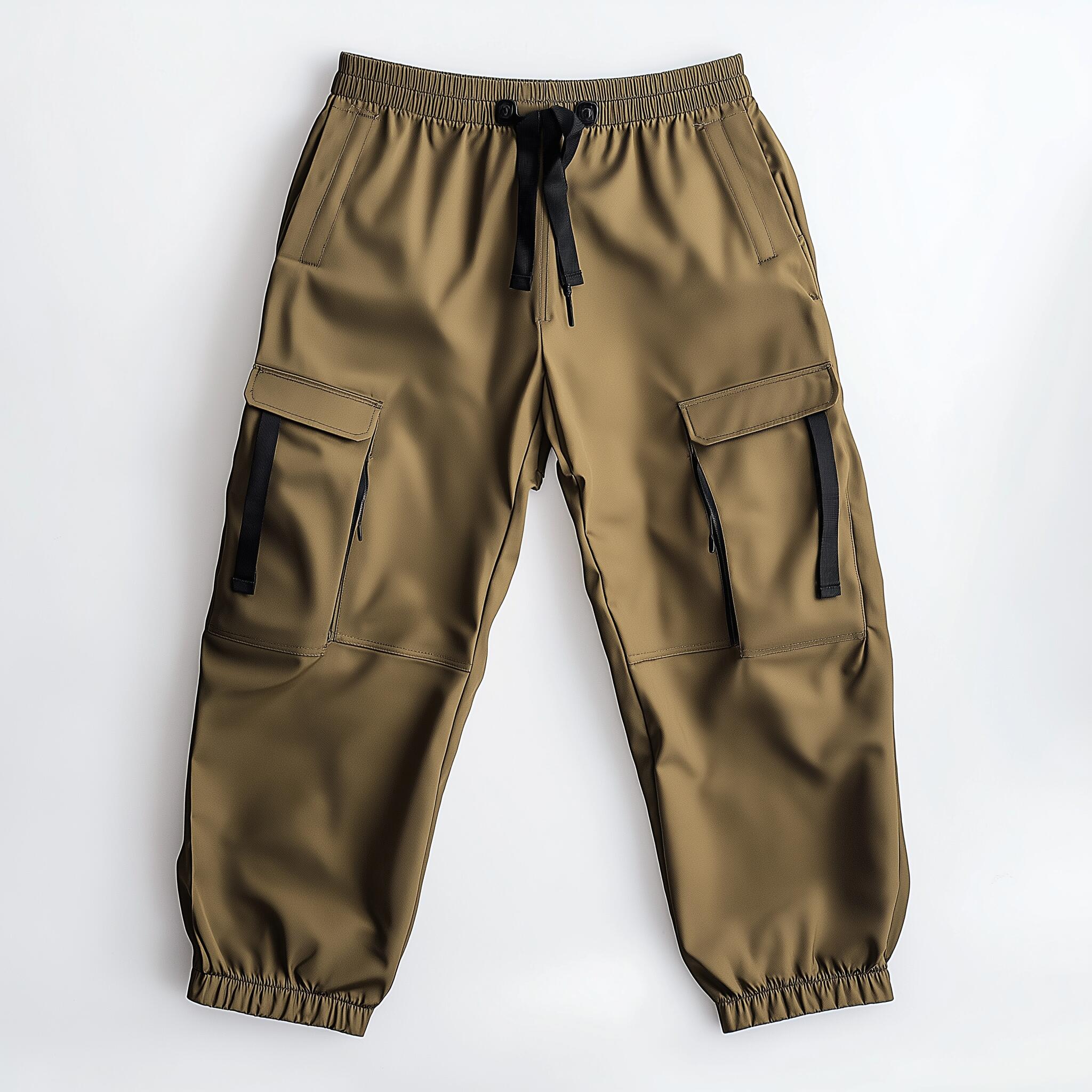 Khaki Cargo Jogger Pants